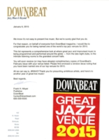 Downbeat Magazine, Best Clubs 2015
