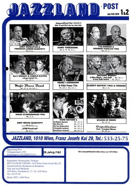 Jazzland Programm-Cover 01-02/2010