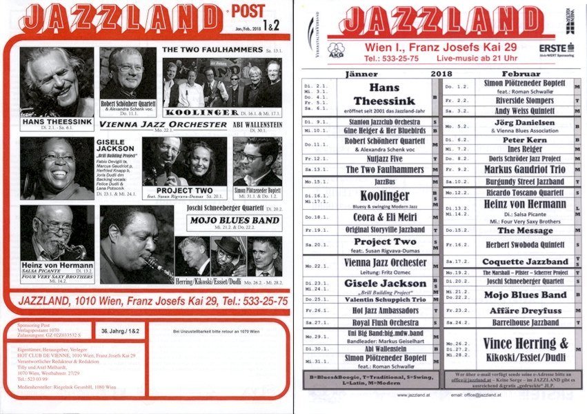 Jazzland Programm-Cover 01-02/2018